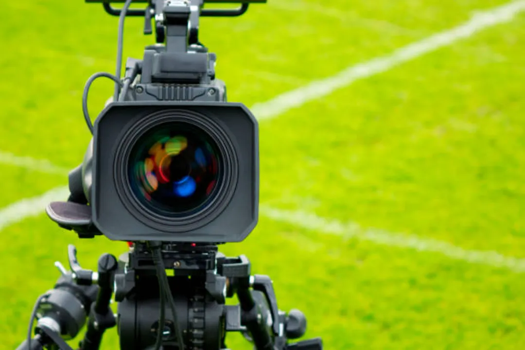 soccer field tv camera concept