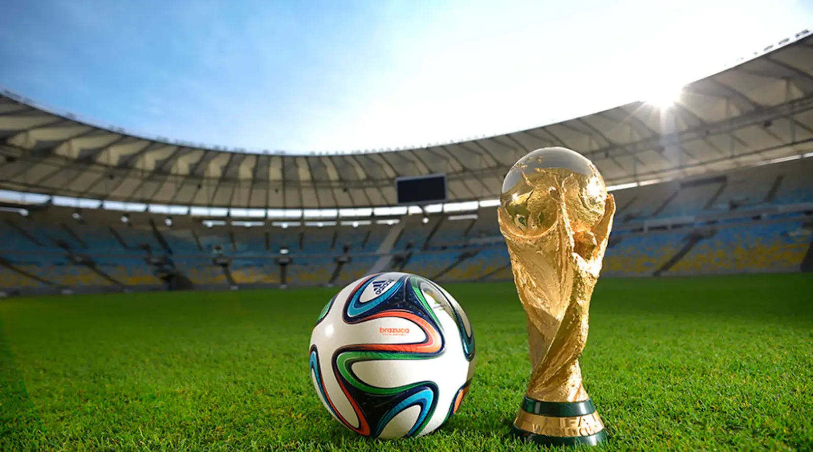 world cup trophy and ball